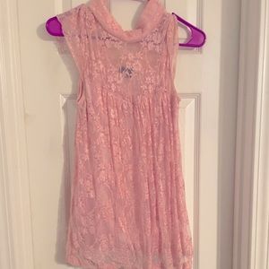 Pink Lace sleeveless top